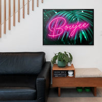 Boujee Neon Leaves Print