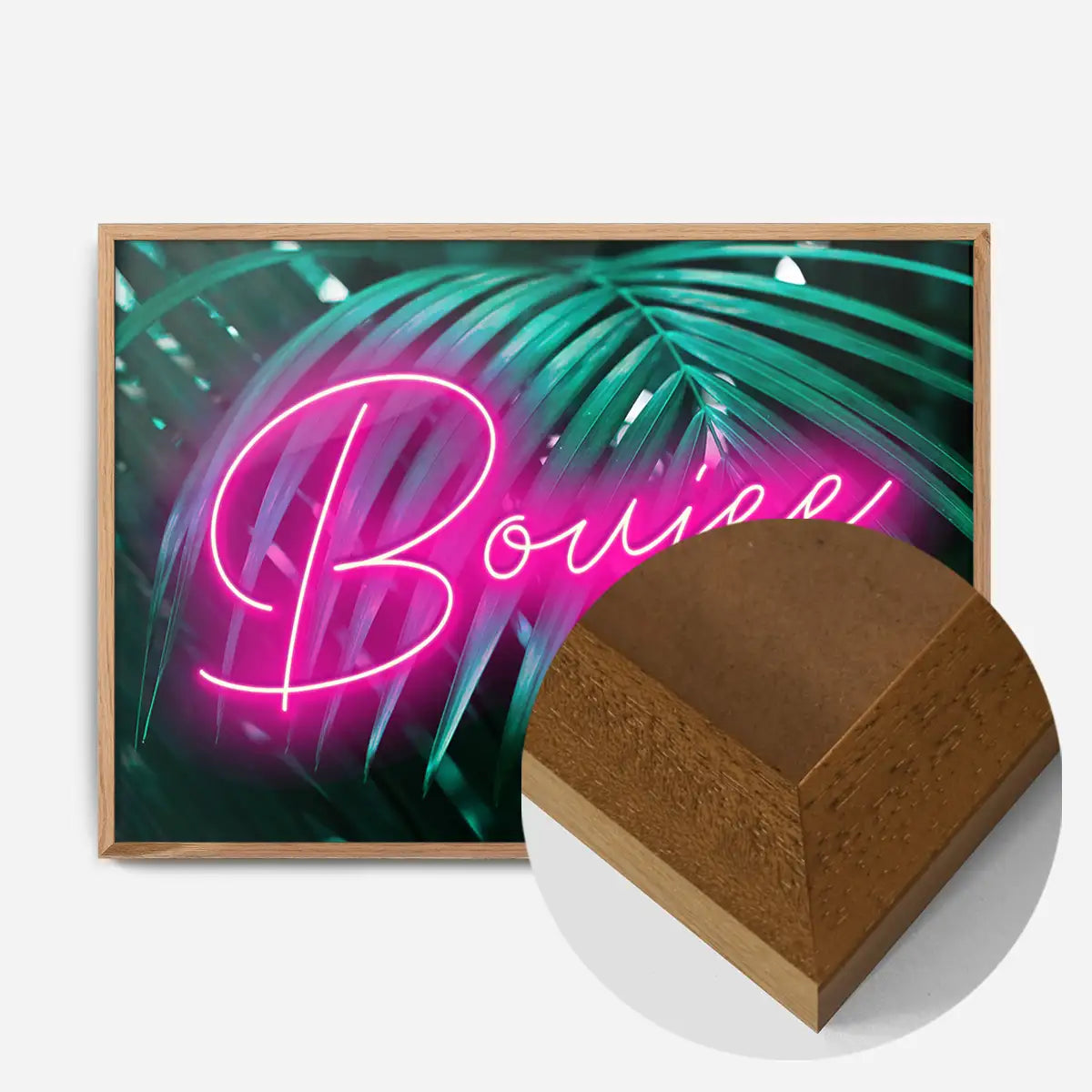 Boujee Neon Leaves Print
