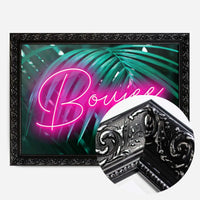 Boujee Neon Leaves Print