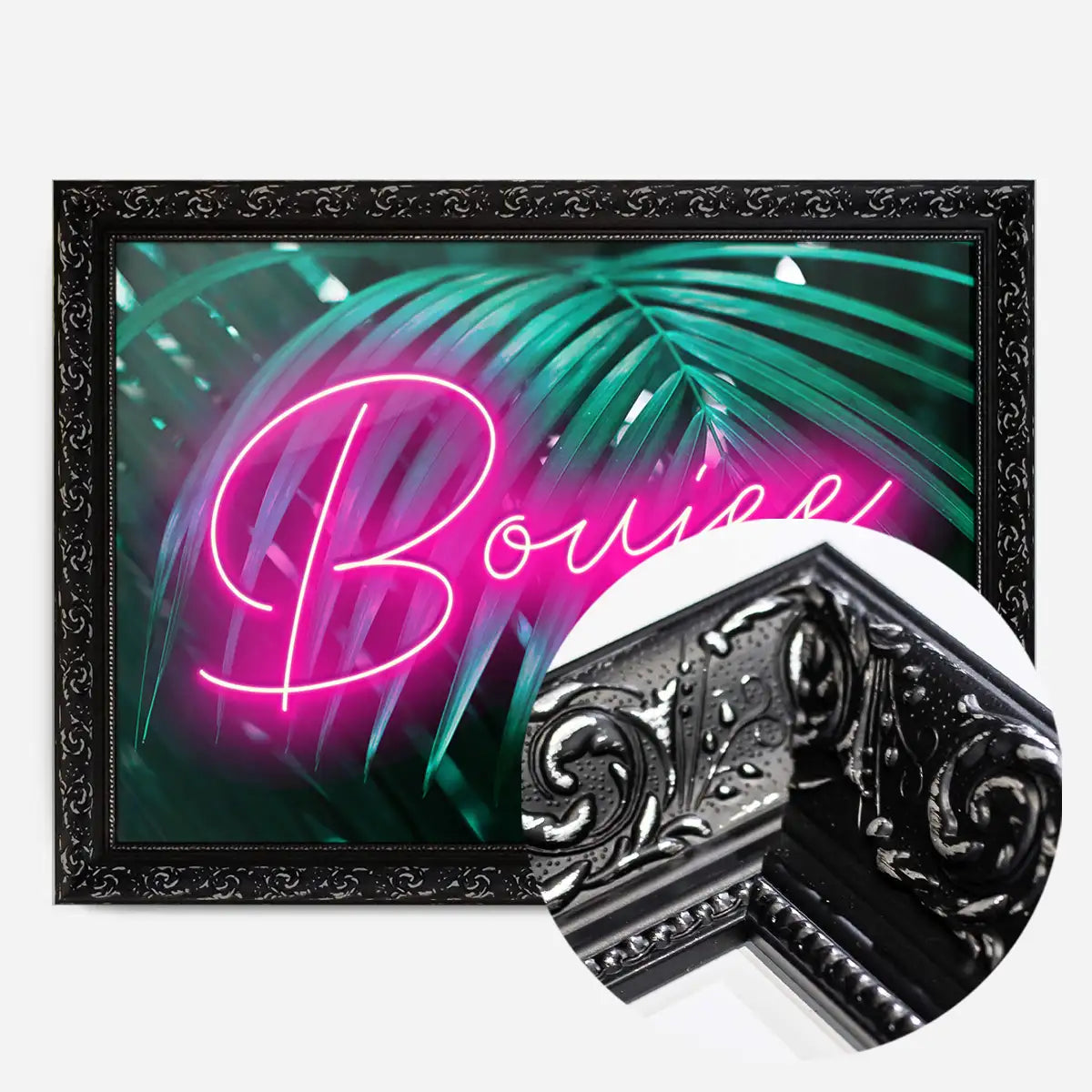 Boujee Neon Leaves Print