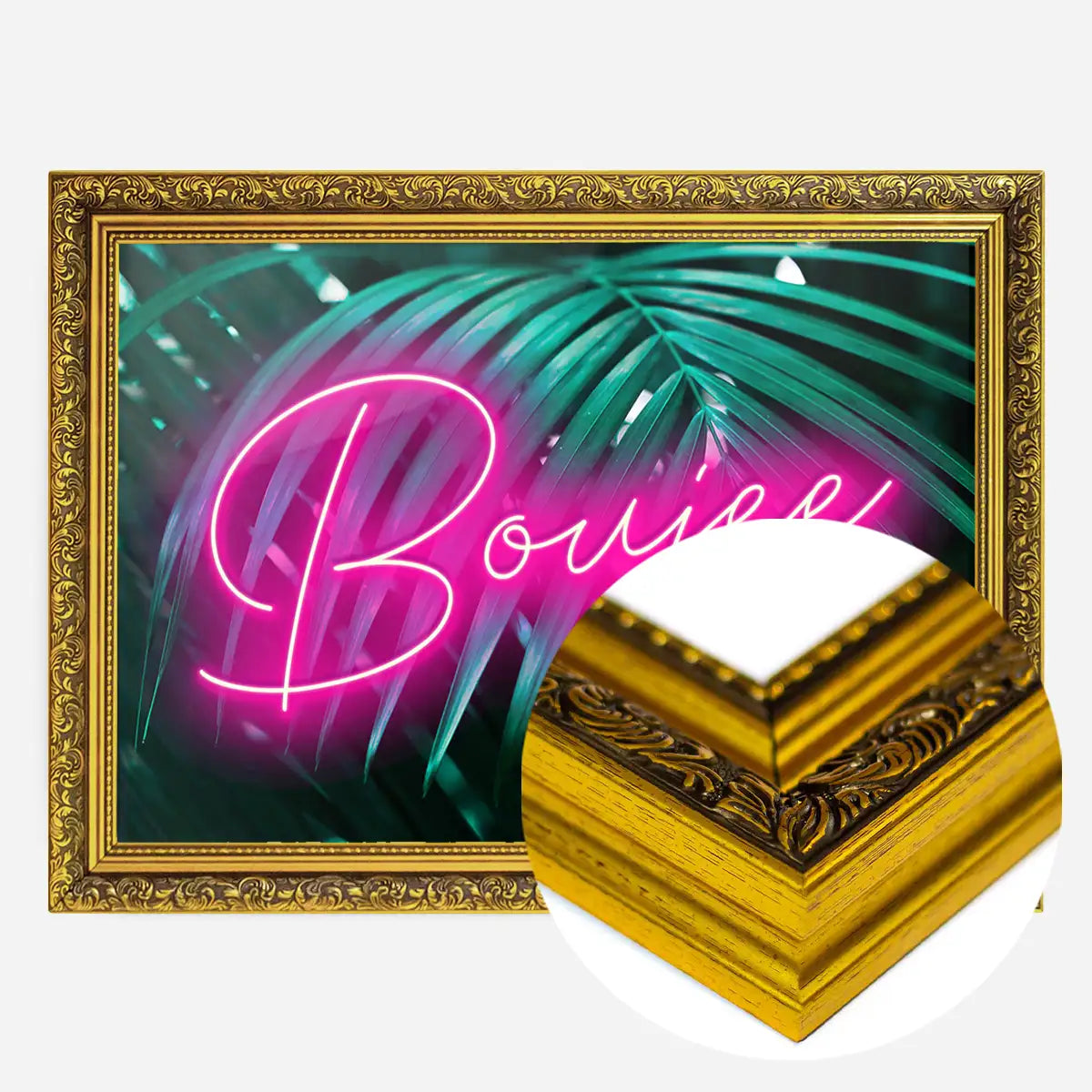 Boujee Neon Leaves Print