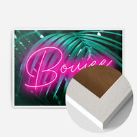 Boujee Neon Leaves Print