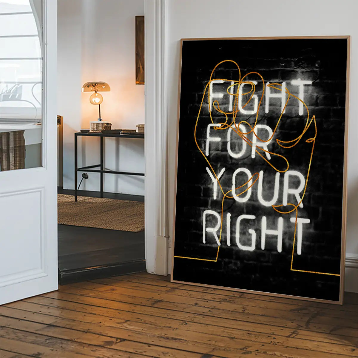 Fight For Your Right Neon Fist Print