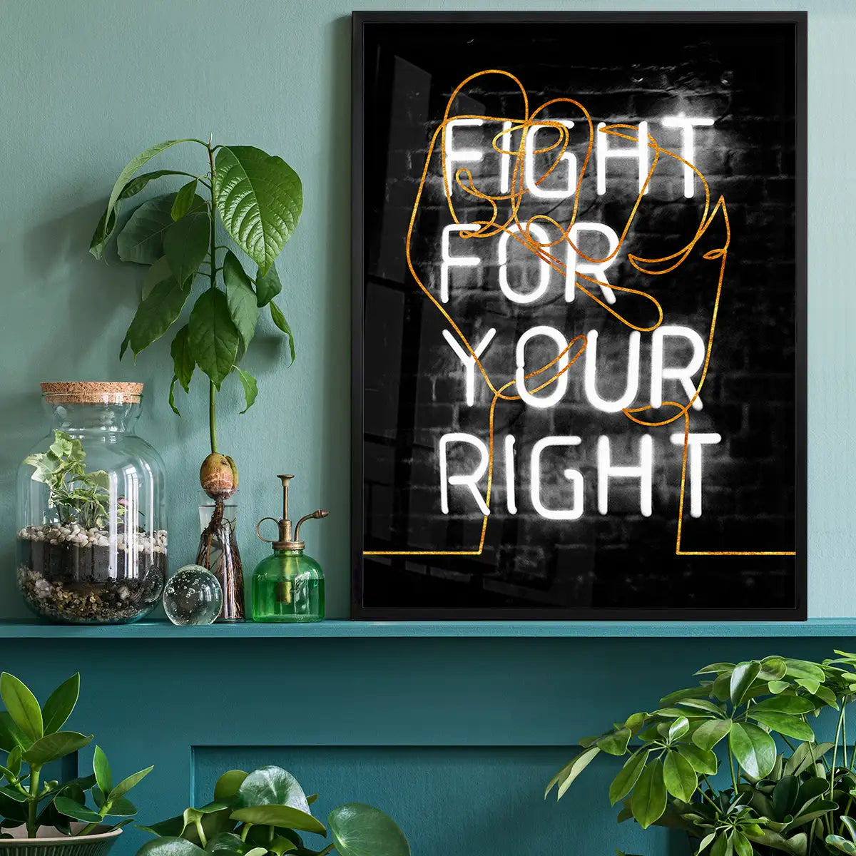 Fight For Your Right Neon Fist Print