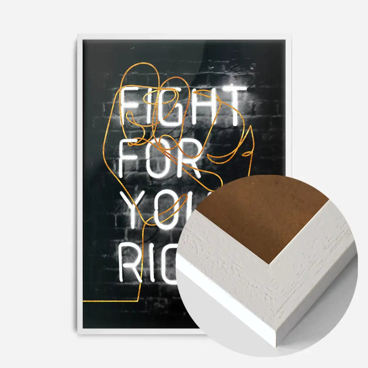 Fight For Your Right Neon Fist Print
