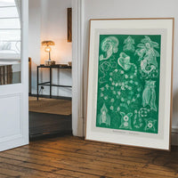 Algae Vintage Antique Green Print