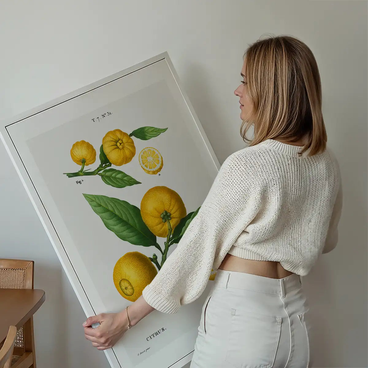 Citrus Lemon Vintage Antique Print