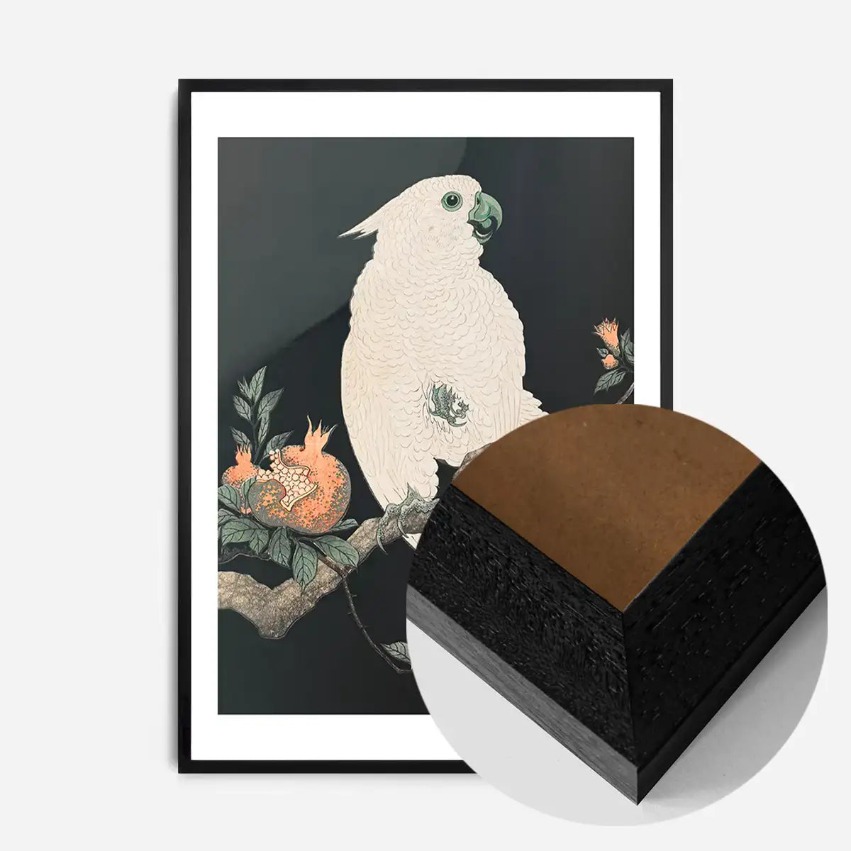 Cockatoo Parrot Antique Japanese Print