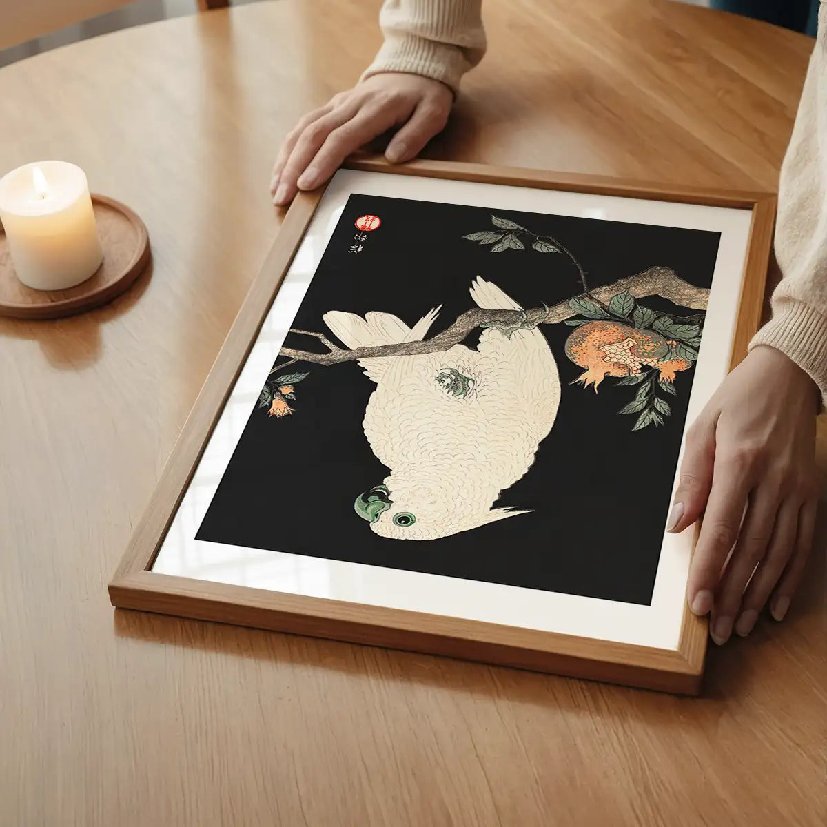 Cockatoo Parrot Antique Japanese Print