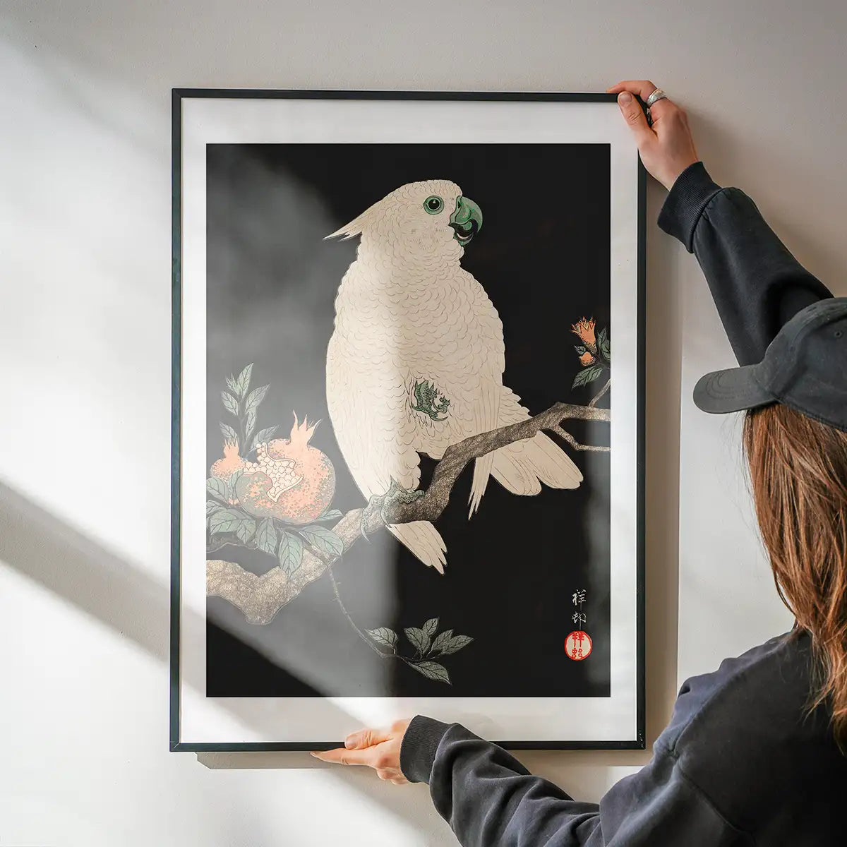 Cockatoo Parrot Antique Japanese Print