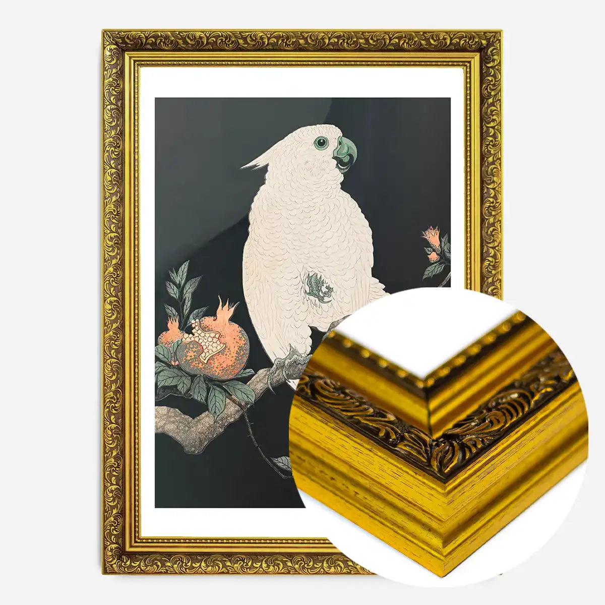 Cockatoo Parrot Antique Japanese Print