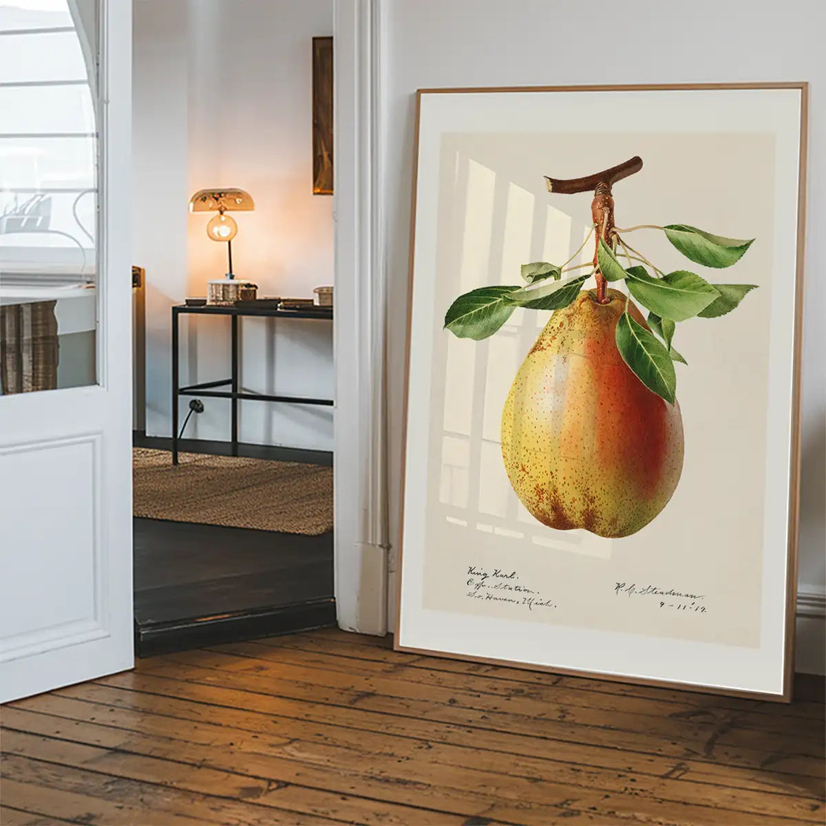 Large Pear Vintage Antique Print
