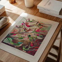 Tropical Birds Vintage Antique Print