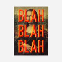 Orange Moaning Mona Blah Blah Blah Print