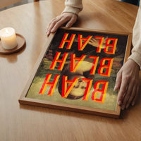 Orange Moaning Mona Blah Blah Blah Print