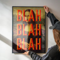 Orange Moaning Mona Blah Blah Blah Print