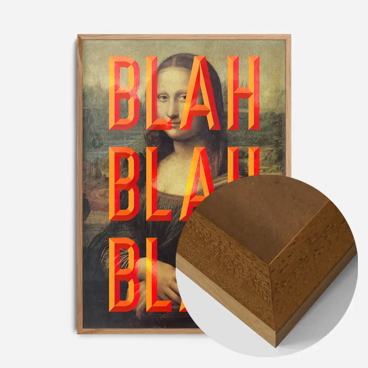 Orange Moaning Mona Blah Blah Blah Print