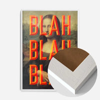 Orange Moaning Mona Blah Blah Blah Print