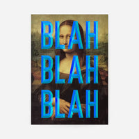 Blue Moaning Mona Blah Blah Blah Print