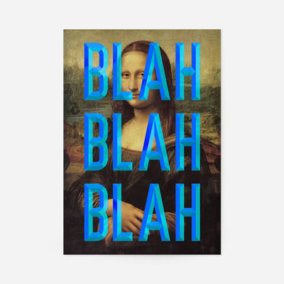 Blue Moaning Mona Blah Blah Blah Print