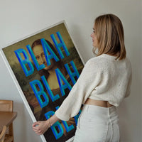 Blue Moaning Mona Blah Blah Blah Print