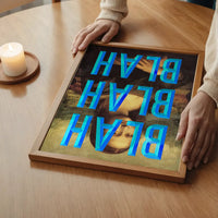 Blue Moaning Mona Blah Blah Blah Print