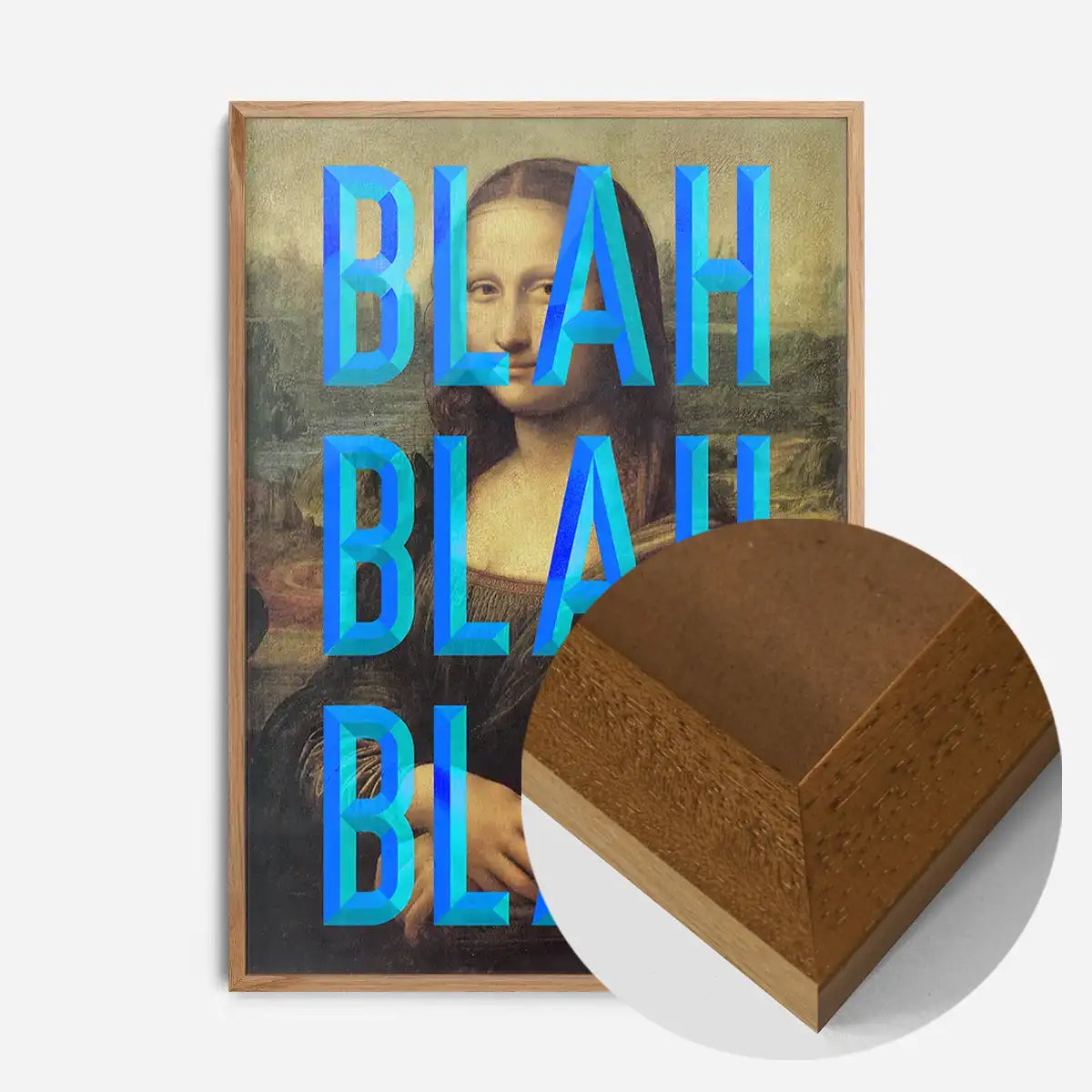 Blue Moaning Mona Blah Blah Blah Print