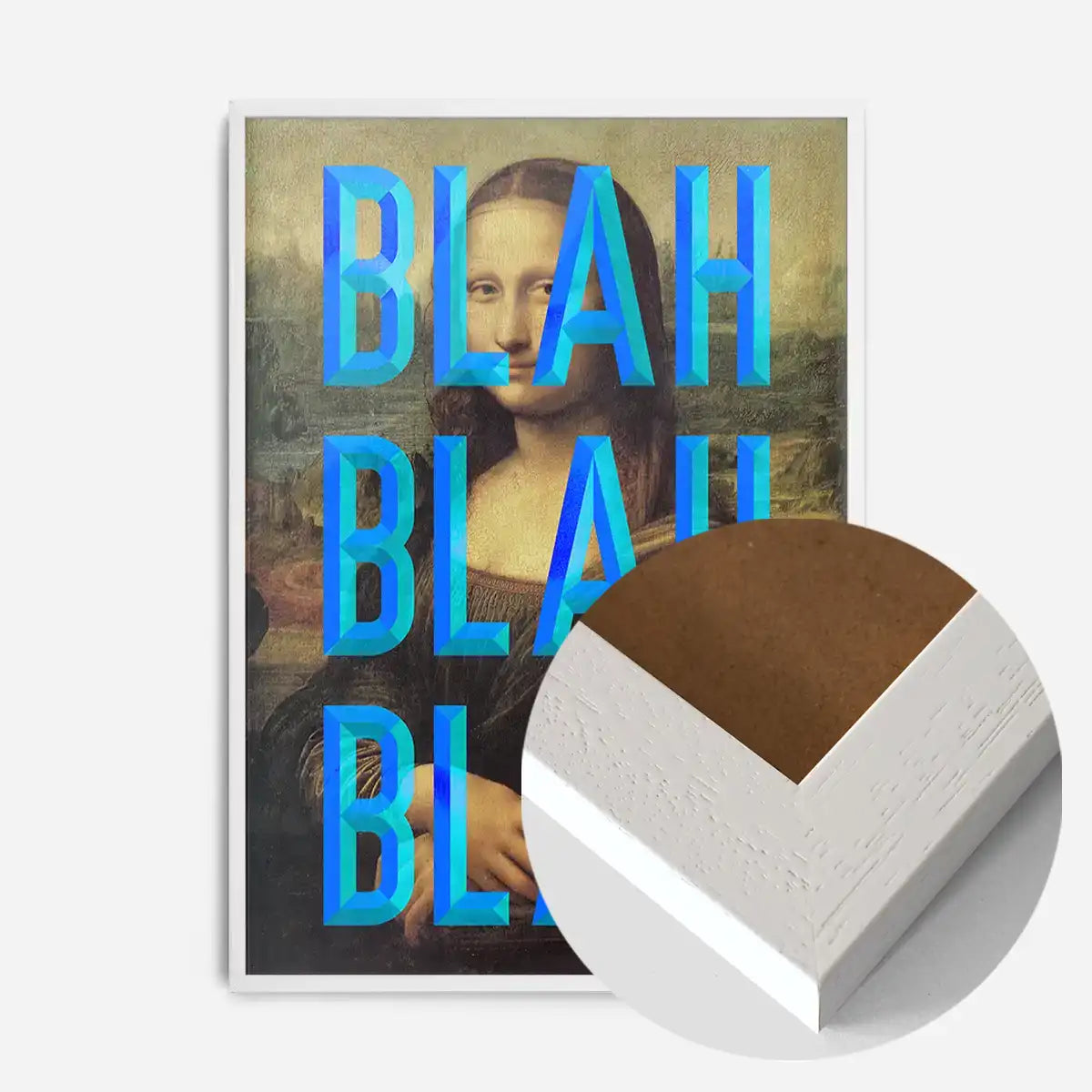 Blue Moaning Mona Blah Blah Blah Print