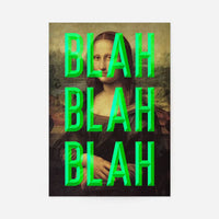 Green Moaning Mona Blah Blah Blah Print