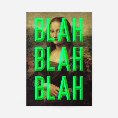 Green Moaning Mona Blah Blah Blah Print
