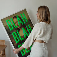 Green Moaning Mona Blah Blah Blah Print
