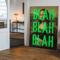 Green Moaning Mona Blah Blah Blah Print