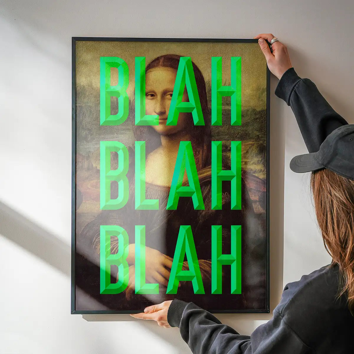Green Moaning Mona Blah Blah Blah Print