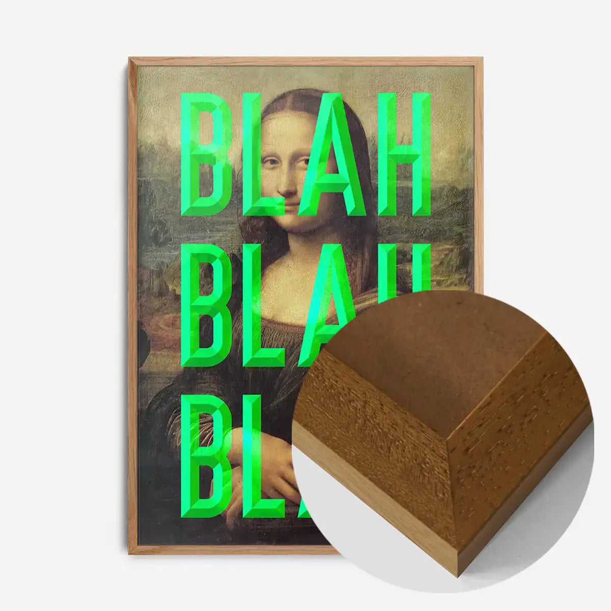 Green Moaning Mona Blah Blah Blah Print