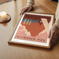See America Montana Vintage Travel Tourism Poster Print