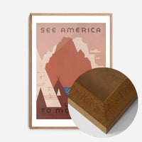 See America Montana Vintage Travel Tourism Poster Print