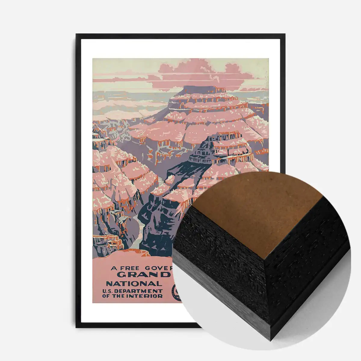Grand Canyon National Park Vintage Travel Tourism Poster Print
