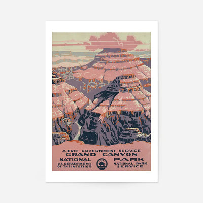 Grand Canyon National Park Vintage Travel Tourism Poster Print