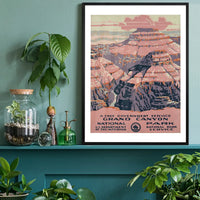 Grand Canyon National Park Vintage Travel Tourism Poster Print