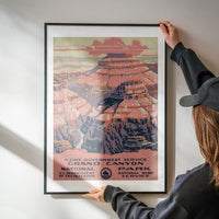 Grand Canyon National Park Vintage Travel Tourism Poster Print