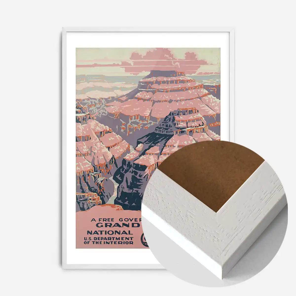 Grand Canyon National Park Vintage Travel Tourism Poster Print