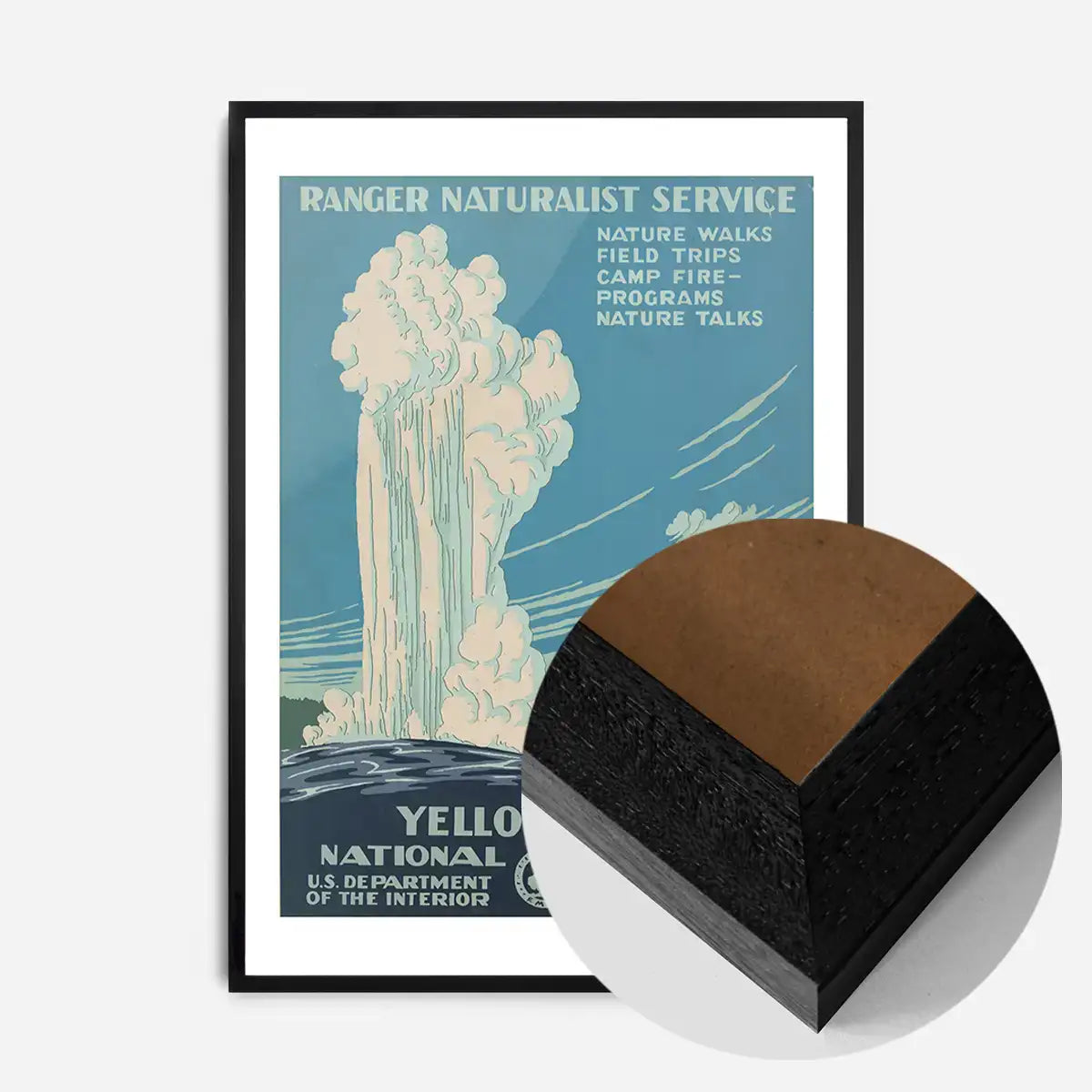 Yellowstone National Park Vintage Travel Tourism Poster Print