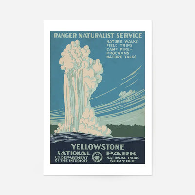 Yellowstone National Park Vintage Travel Tourism Poster Print
