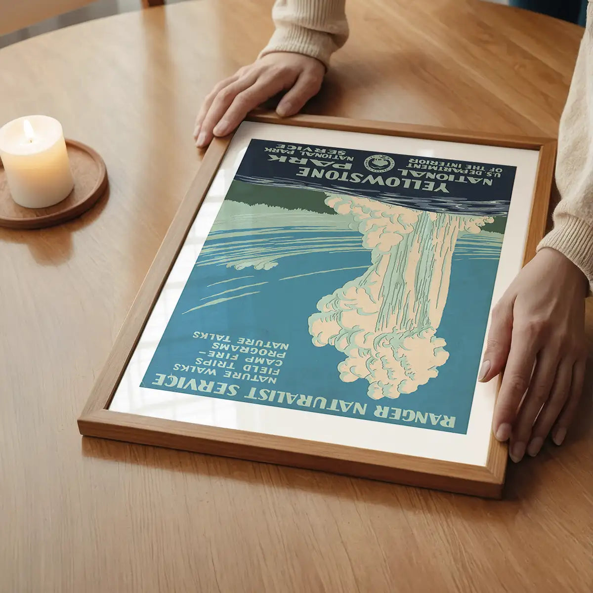 Yellowstone National Park Vintage Travel Tourism Poster Print