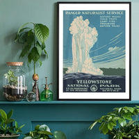 Yellowstone National Park Vintage Travel Tourism Poster Print