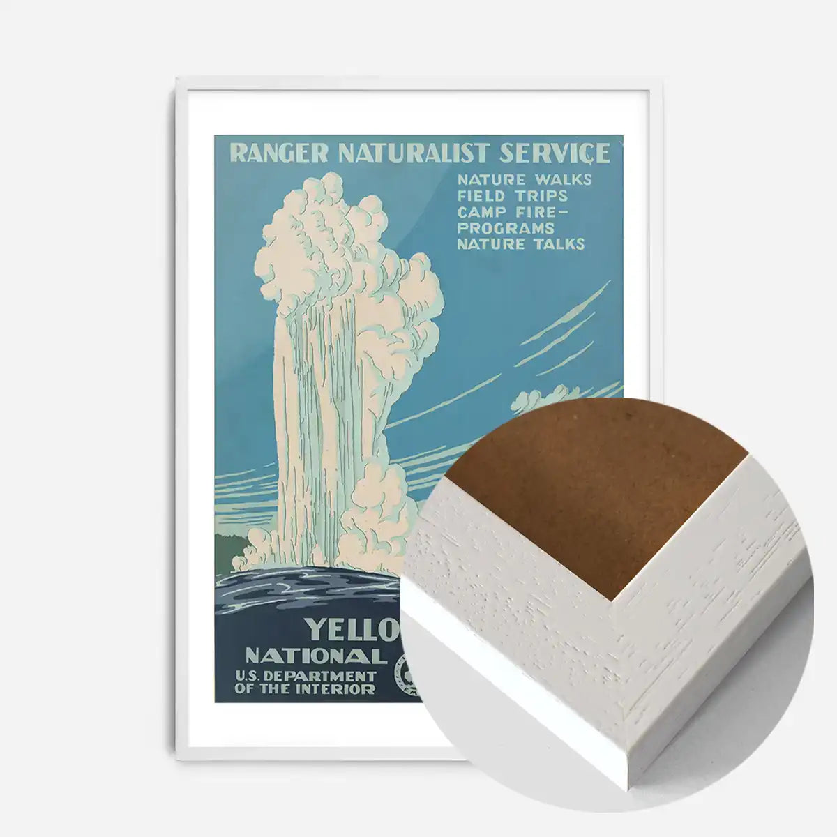 Yellowstone National Park Vintage Travel Tourism Poster Print