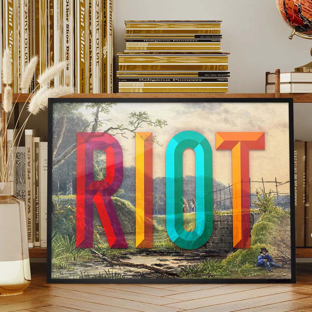 RIOT Bright Typography Print