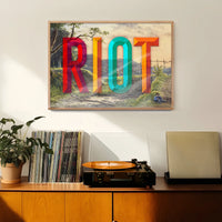 RIOT Bright Typography Print