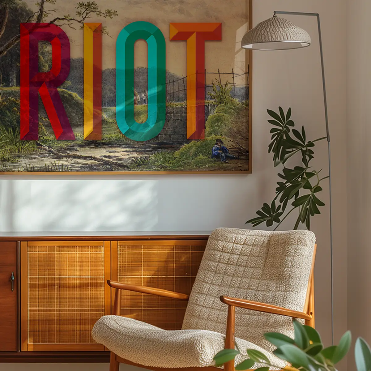 RIOT Bright Typography Print