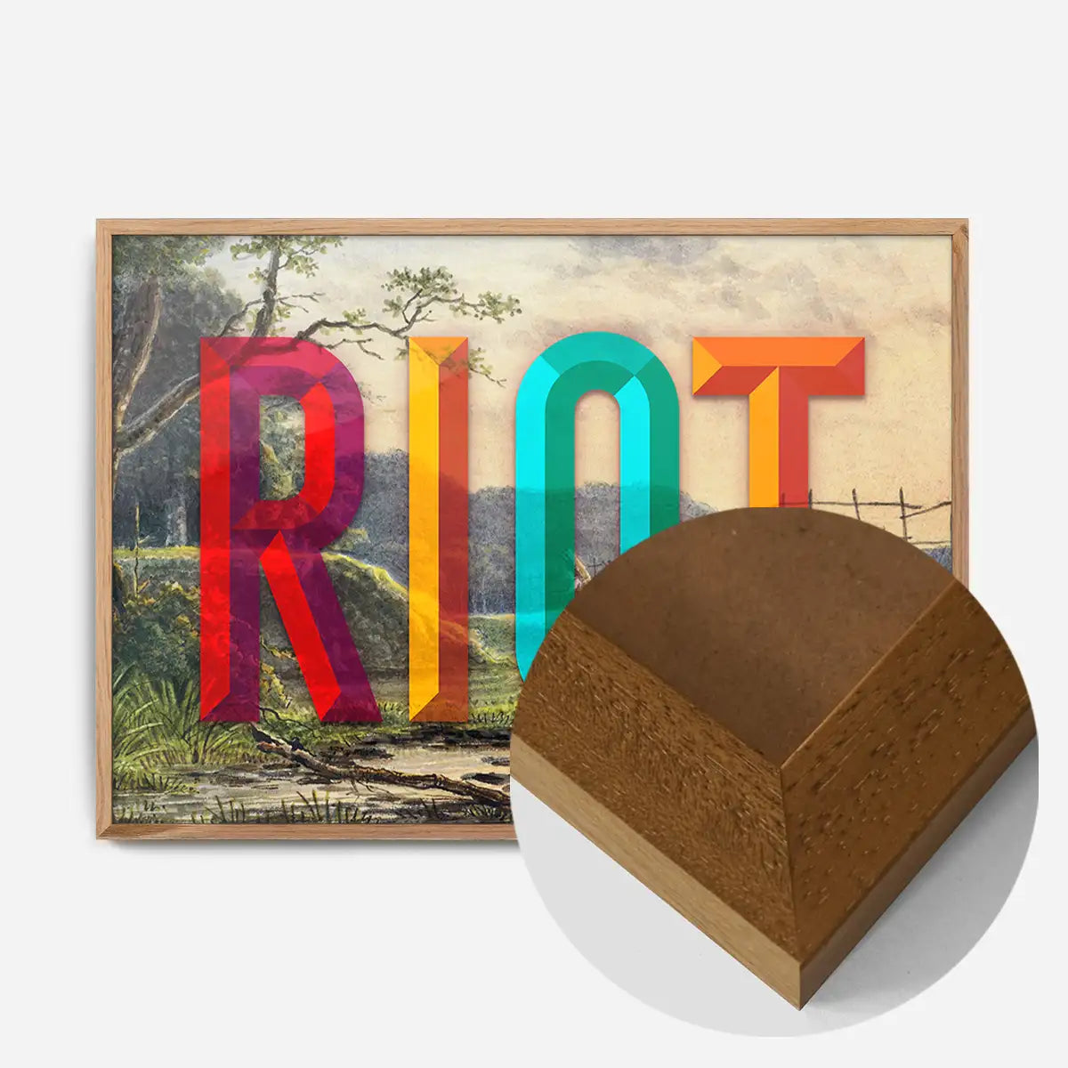 RIOT Bright Typography Print